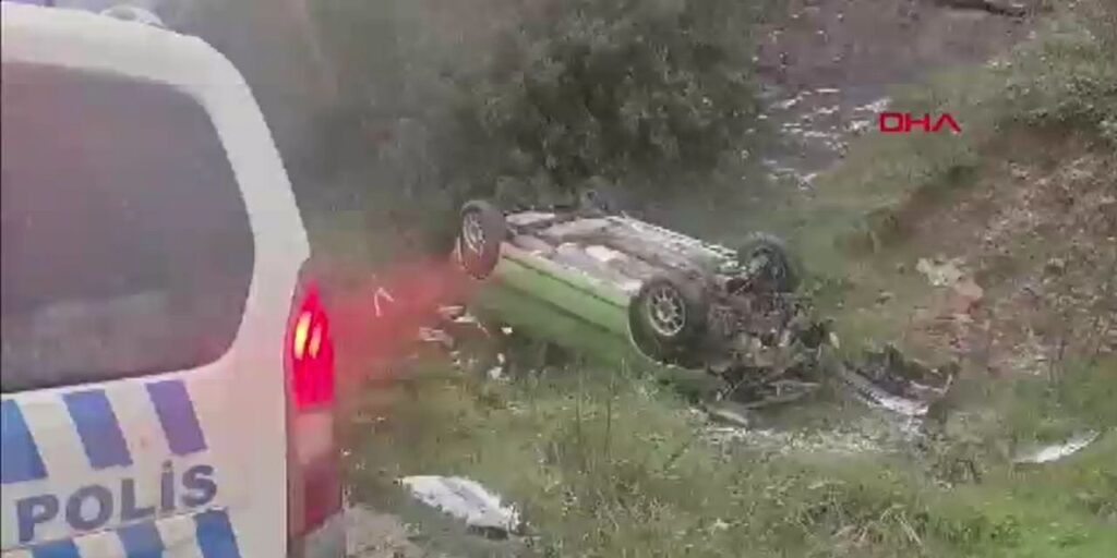 Takla atan sürücü ağır yaralandı