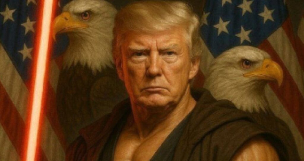 Papalıktan sıkılan Trump, bu kez de Sith lordu oldu