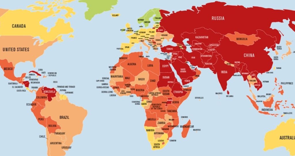 Türkiye 180 ülke arasında 159. oldu!
