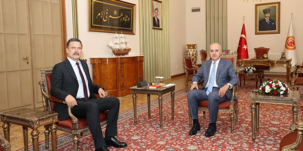 TBMM Başkanı Kurtulmuş, TİP Genel Başkanı Erkan Baş ile görüştü