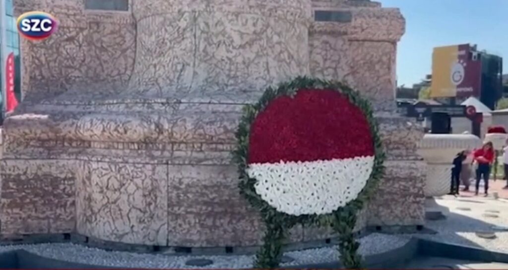 Gürsel Tekin’in bıraktığı çelenk Taksim’den kaldırıldı