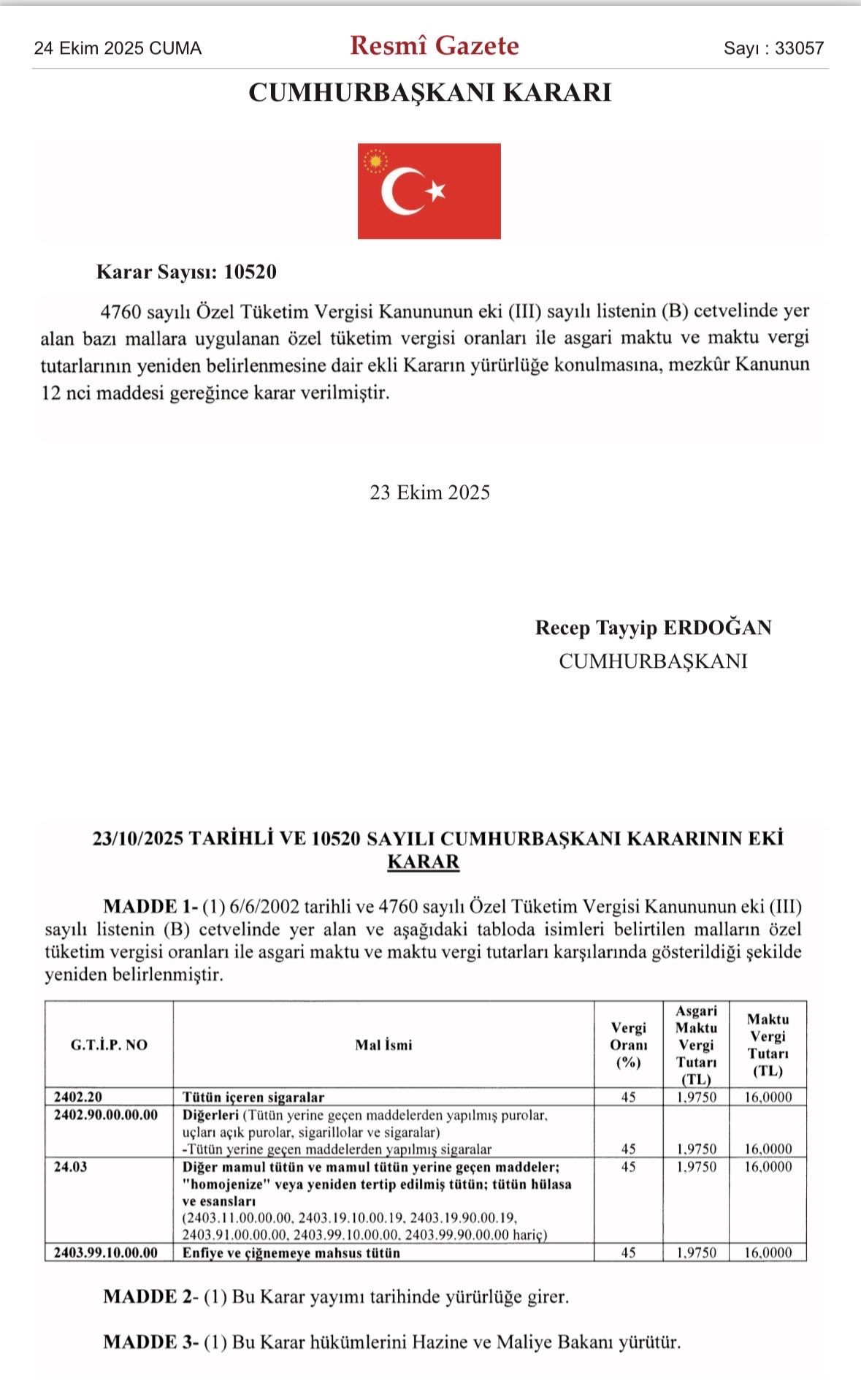 ÖTV Düzenlemeleri: Sigaralarda Oran İndirimi ve Matrah Düzenlemeleriyle Cep Telefonları