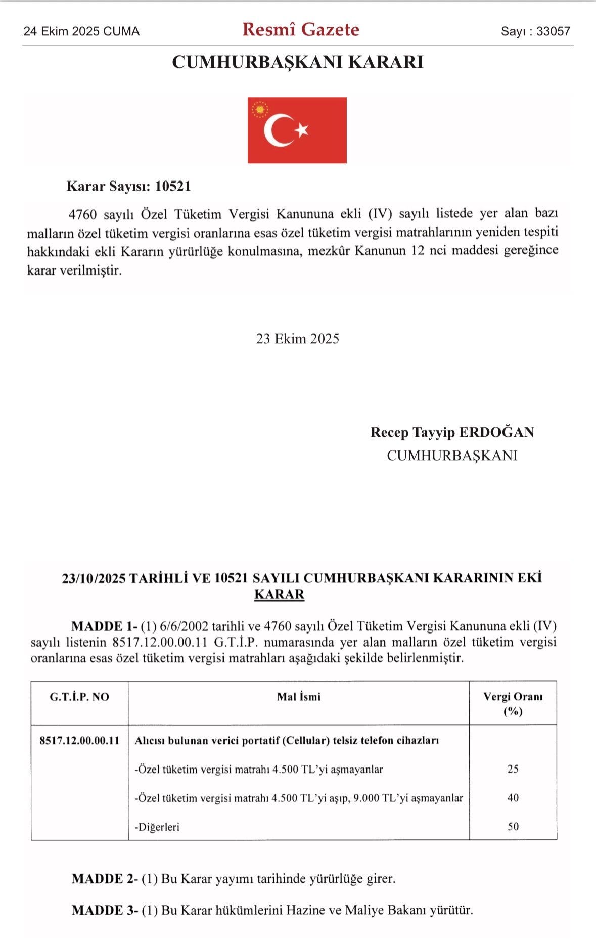 ÖTV Düzenlemeleri: Sigaralarda Oran İndirimi ve Matrah Düzenlemeleriyle Cep Telefonları
