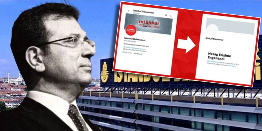 İBB iddianamesindeki iddialara yanıt veren hesaba sansür