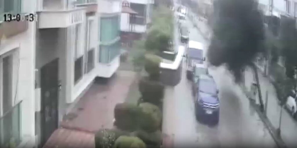 Fırtına ağacı kökünden böyle söktü…