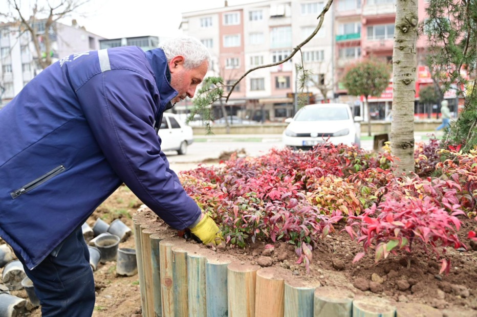 Gemlik’te Mevsimlik Çiçek Dikimi Başladı