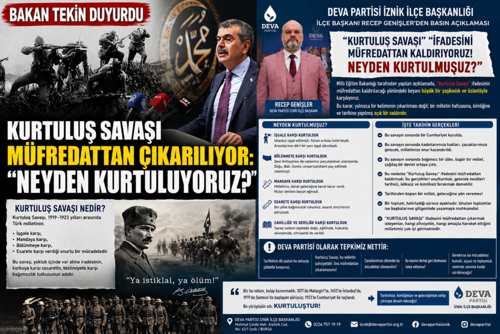 Kurtuluş Savaşı’nı Müfredattan Silemezsiniz