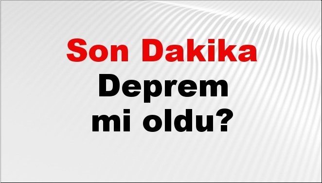 Niğde Çamardı’da 3.8 Büyüklüğünde Deprem