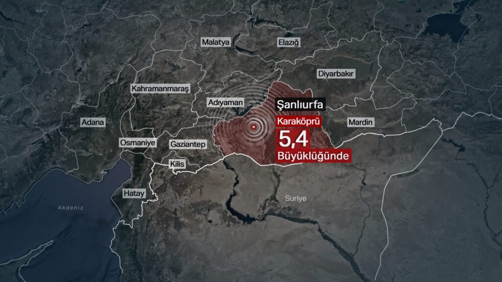 Karaköprü’de 5,4 Büyüklüğünde Deprem
