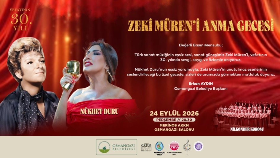 Zeki Müren’i Anma Gecesi’nde Nuket Duru Sahne Alacak